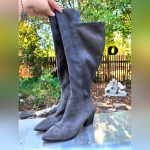 Nine West gray knee boots